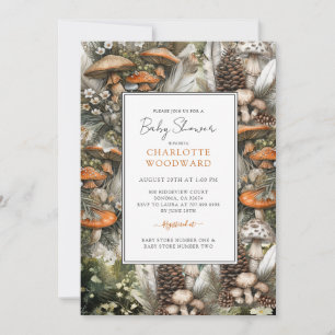 Invitación Mushrooms Baby Shower