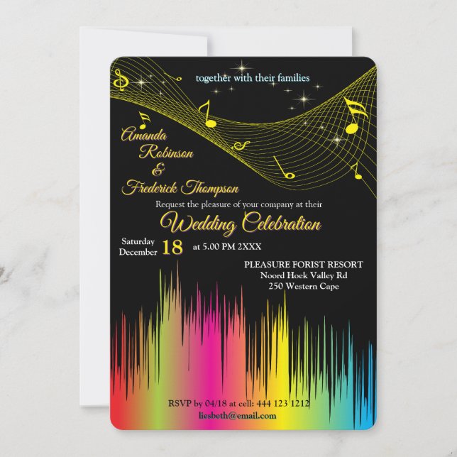 Invitación Music Lovers Celebration Themes (Anverso)