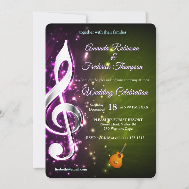 Invitación Music Lovers Celebration Themes (Anverso)