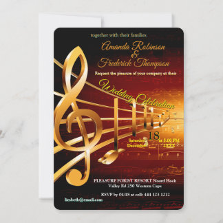Invitación Music Lovers Celebration Themes