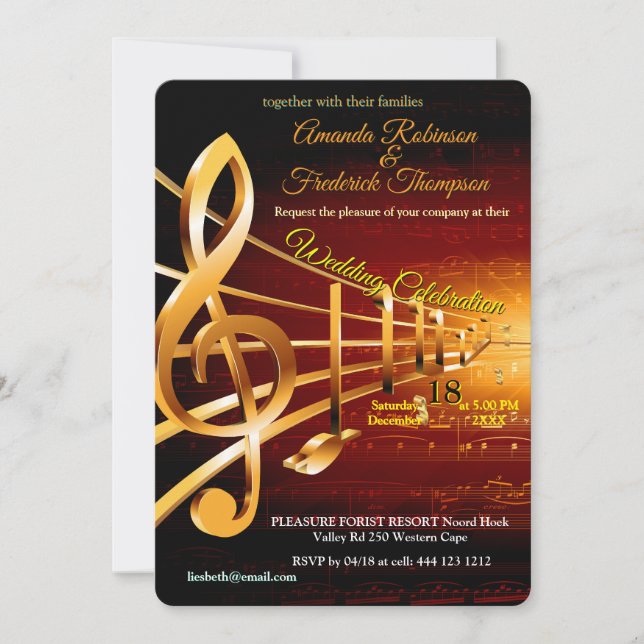 Invitación Music Lovers Celebration Themes (Anverso)