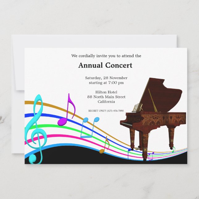 Invitación Música de concierto (Anverso)