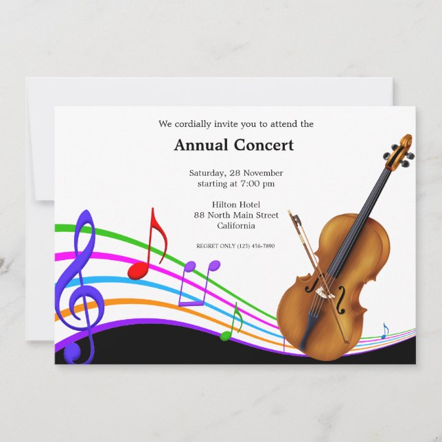 Invitación Música de concierto (Anverso)