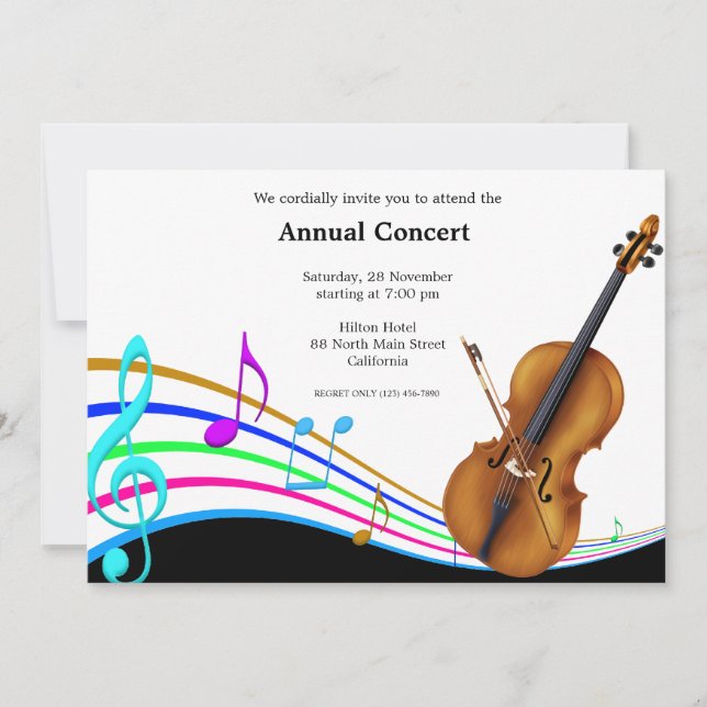 Invitación Música de concierto (Anverso)