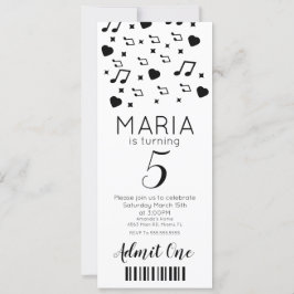 Invitación Música de Concierto Adorable   Estilo de Entrada d