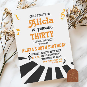 Invitación Música de Rock and Roll Cumpleaños Adulto