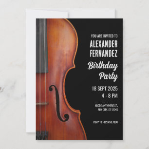 Invitación Música de violín cumpleaños 