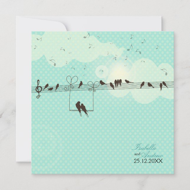 Invitación Música del amor (Anverso)