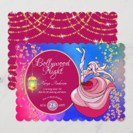 Invitación Música divertida de baile de BOLLYWOOD para cualqu