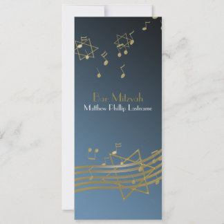 Invitación Música en el Air Bar Mitzvah 9.25 x 4