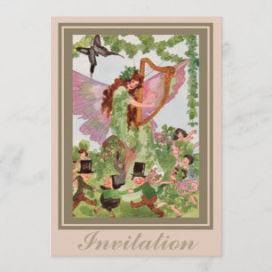 Invitación Música Faerie Reproduciendo Música