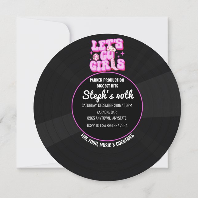 Invitación Música Grabada | Música Divertida | Boho Occidenta (Anverso)