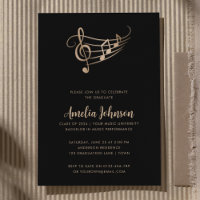 Música Graduación Treble Clef Elegant