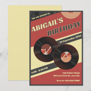 Invitación Música retro