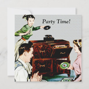 Invitación Música retro