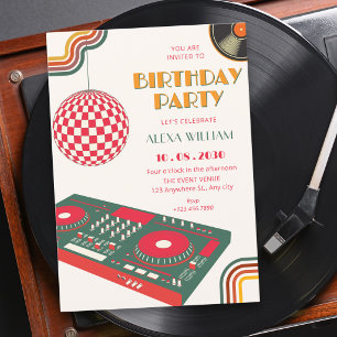 Invitación Música retro
