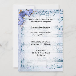 Invitación Música vintage