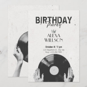 Invitación Música vintage en semitono