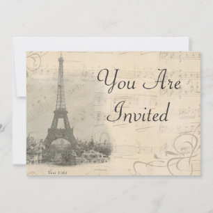 Invitación musical de época de París