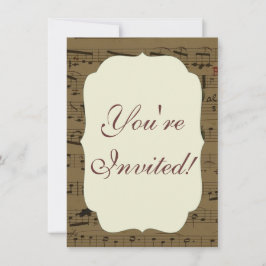 Invitación Musical Treble Clef Sheet Music Classic