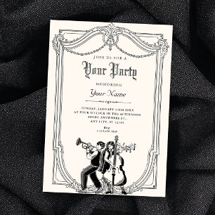 Invitación Musical vintage