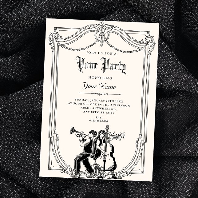 Invitación Musical vintage  (Subido por el creador)