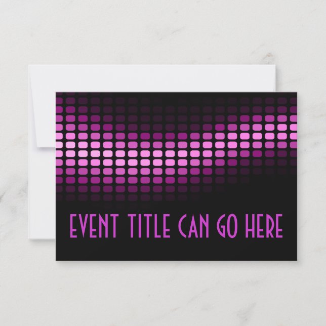 Invitación musicmeterz rosa (Anverso)