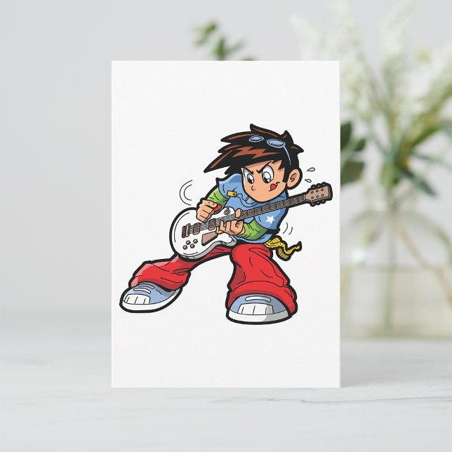 Invitación Músico de diversiones de estrella de rock de Guay (Subido por el creador)