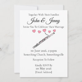 Invitación Músicos Bassoon Wedding Invitados