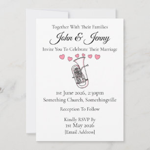 Invitación Músicos de bronce invitados a la boda de eufonio