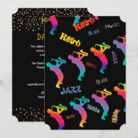 Músicos de Jazz Música Retro Blues Party Eléctrico
