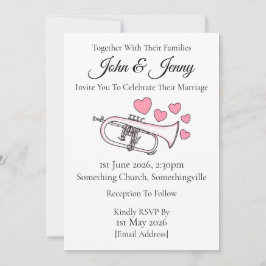 Invitación Músicos de latas invitadas a la boda de Flugelhorn
