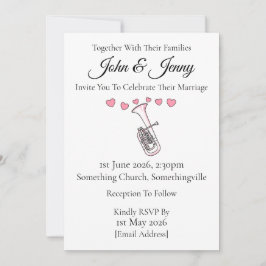 Invitación Músicos de latas invitadas a la boda del Cuerno de