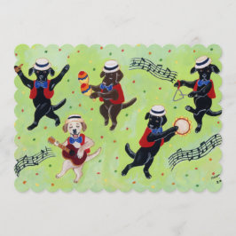 Invitación Músicos de Mambo Labrador pintando