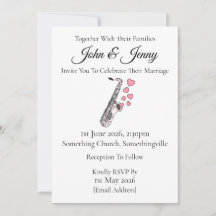 Músicos saxofonistas invitan a la boda saxofonista