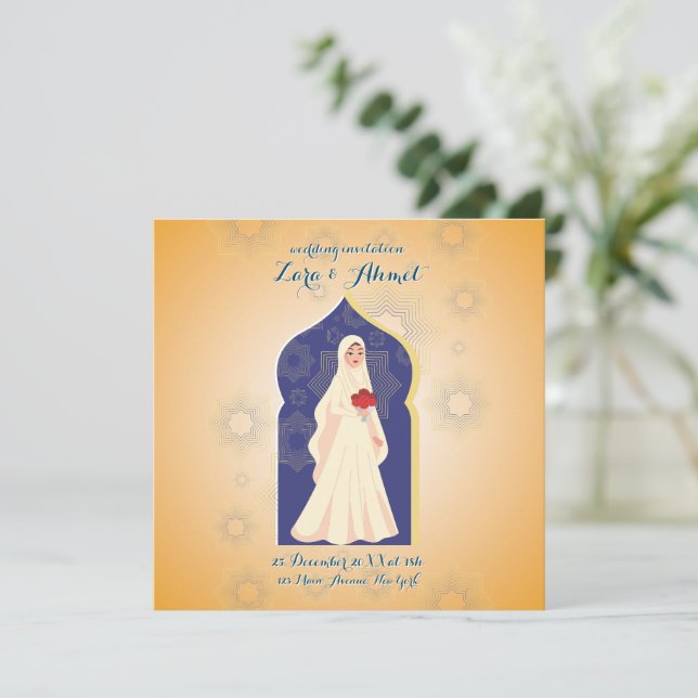 Invitación Muslim bachelorette (Anverso de pie)