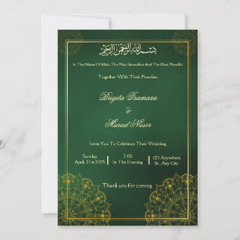 Invitación Muslim weeding invitation