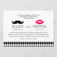 Mustache and Lips Wedtation Blk Text