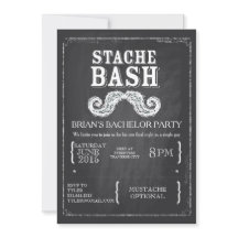 Mustache Bash Bacheler Party Chalkboard Hipster