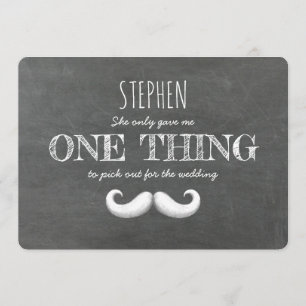 Invitación Mustache Funny Groomsman o la mejor propuesta de h