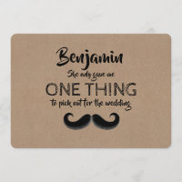 Mustache Funny Groomsman o la mejor propuesta de h