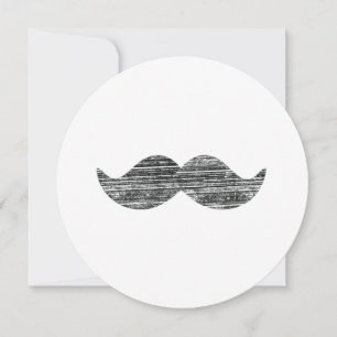 Invitación Mustache negro