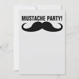 INVITACIÓN MUSTACHE PARTY! INVITATIONS. YOU PERSONALIZE