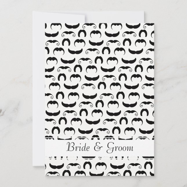 Invitación Mustaches Boda (Anverso)