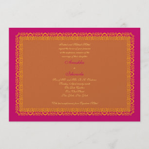 Invitación musulmán hindú india Mehndi de la boda