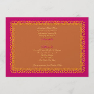 Invitación musulmán hindú india Mehndi de la boda
