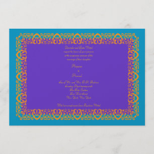 Invitación musulmán hindú india Mehndi de Weddubg