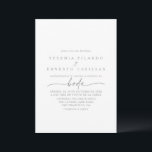Invitación Muted Gray Simple Minimalist Spanish Wedding<br><div class="desc">This muted gray simple minimalist Spanish wedding invitation is perfect for a rustic wedding. The simple and elegant design features classic and fancy script typography in gray and white.</div>