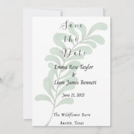 Invitación Muted Vines Save the Date Card