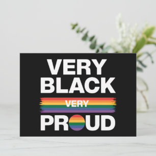 Invitación Muy Negro Muy Orgulloso Orgullo Gay Negro Orgullo 